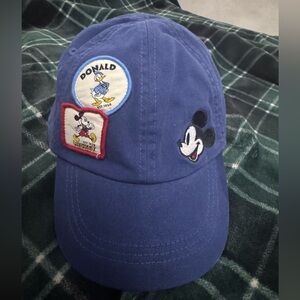 Disney Kids Blue Baseball Cap with Mickey & Donald Patches